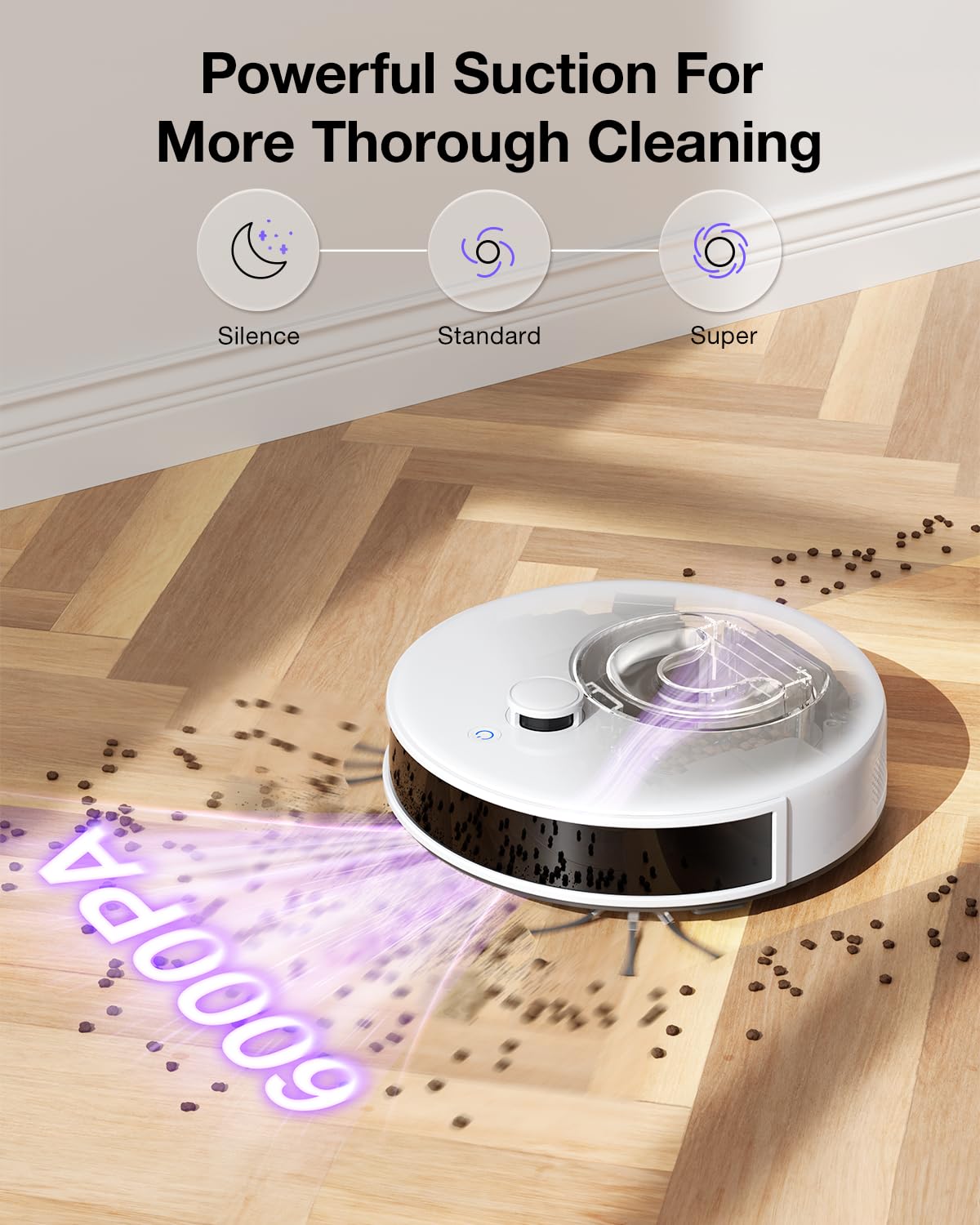 OKP Robot Vacuum with Mapping, 6000Pa Power Suction, LiDAR Navigation, Robot Vacuum and Mop Combo for Hard Floors and Pet Hair Pick Up, WiFi/App/Alexa Control, Smart No-Go Zone, L7