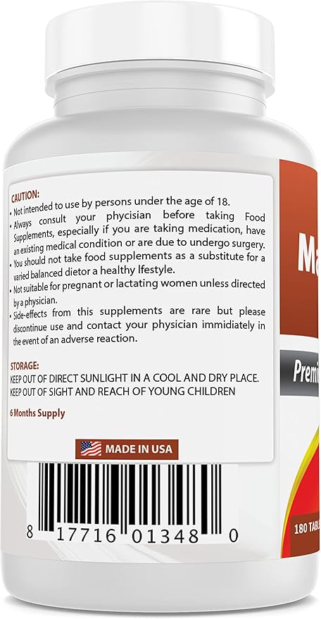 Best Naturals Magnesium oxide 500 mg 180 tablets