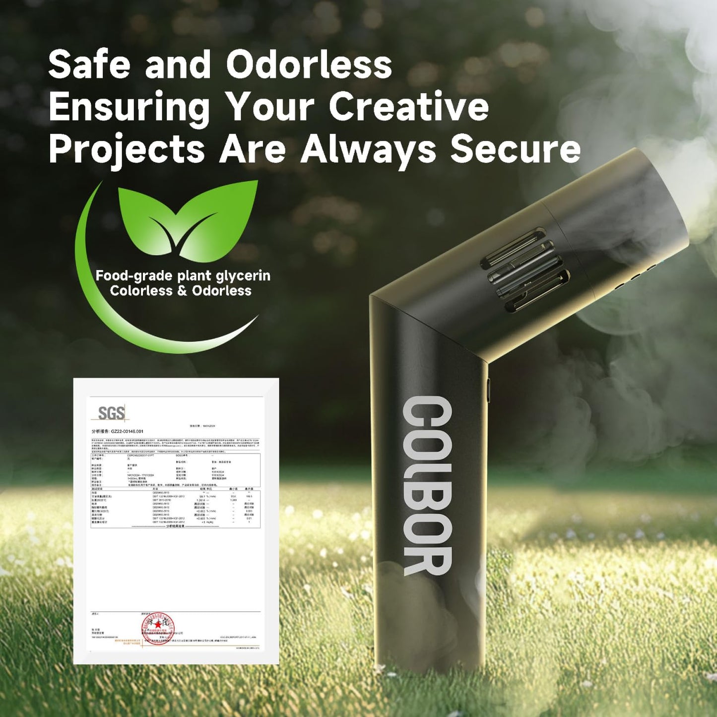 Portable Fog Machine,Handheld Smoke Machine,COLBOR CF5 40W Small Fogger Haze Maker for Indoor Outdoor Photography Halloween Party Cosplay with a Fan RGB Lights Effect Battery Powered Remote Control