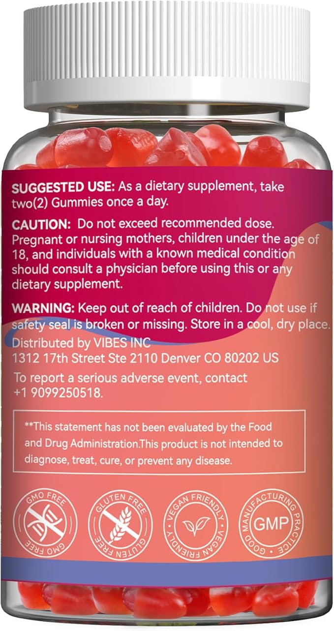 Biotin Gummies for Hair Growth 10000 mcg, Hair Skin and Nails Gummies with Folic Acid, Vitamins A, B, C, E & D, Vegan biotin Vitamins for Women & Men, 60 Gummies