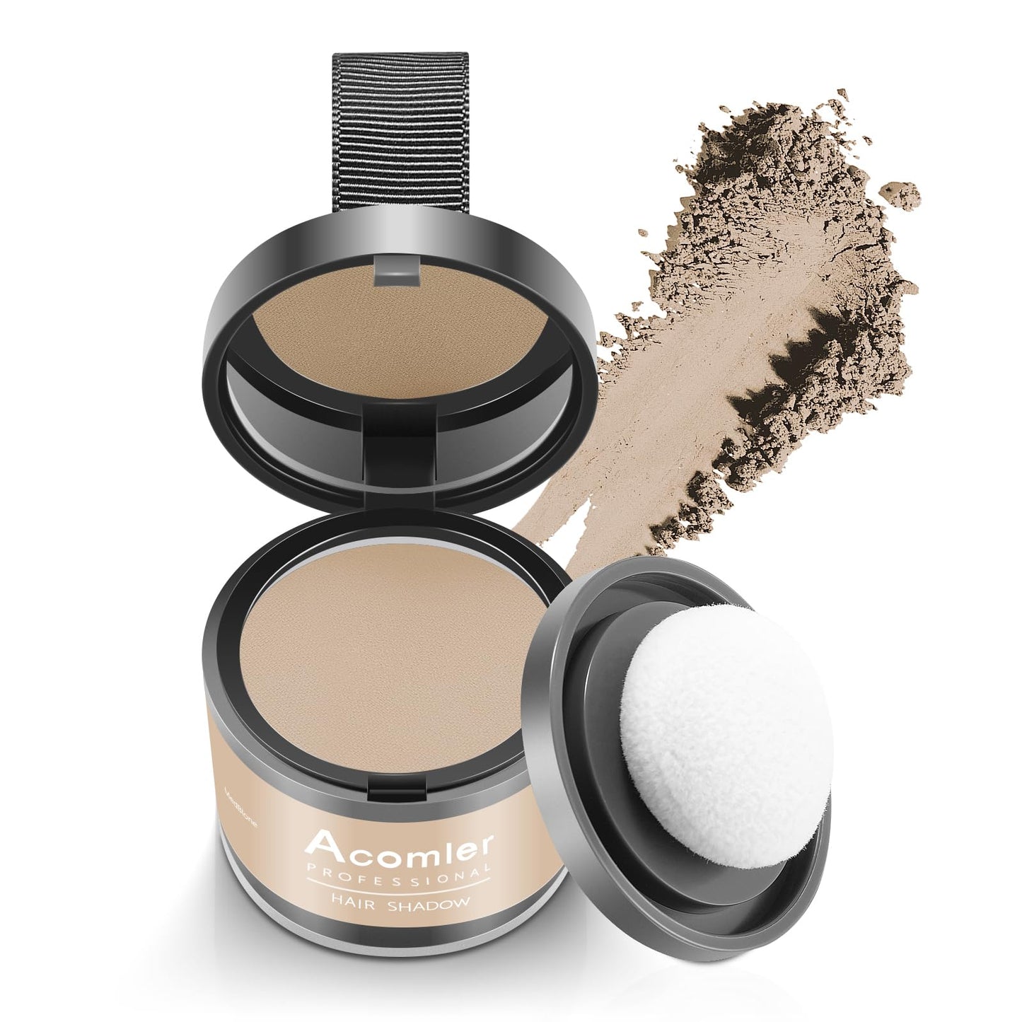 Acomler Instantly Root Touch Up Hairline Shadow Powder,Root Cover Up Hair Powder,Medium Blonde for Thinning Hair, Grey Hair Coverage for Women Men with Eyebrows,Beard Line,Bald Spots (Medium Blonde)