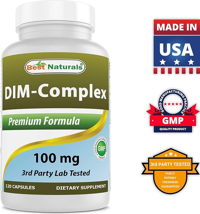 Best Naturals DIM Supplement 100 mg & Ashwagandha Extract 500 Mg