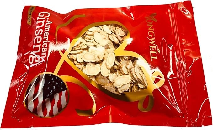 Hand-Selected A Grade American Ginseng Slice Medium Slice (8 Oz. Gift Bag)