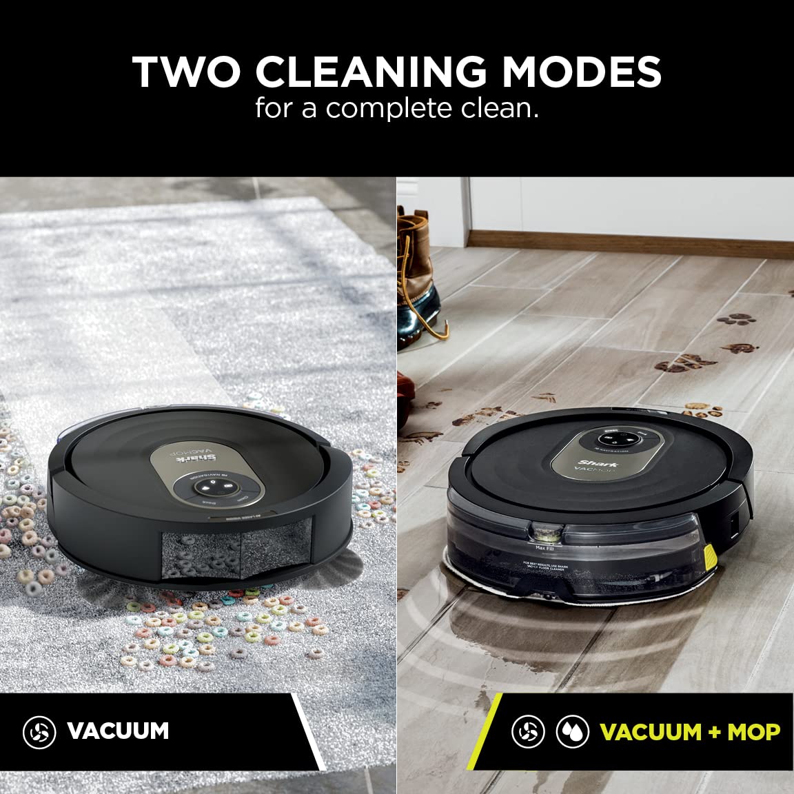 Shark AI Robot Vacuum & Mop, with Home Mapping, Perfect for Pets, Wifi, Works with Alexa, Black/Gold (AV2001WD)