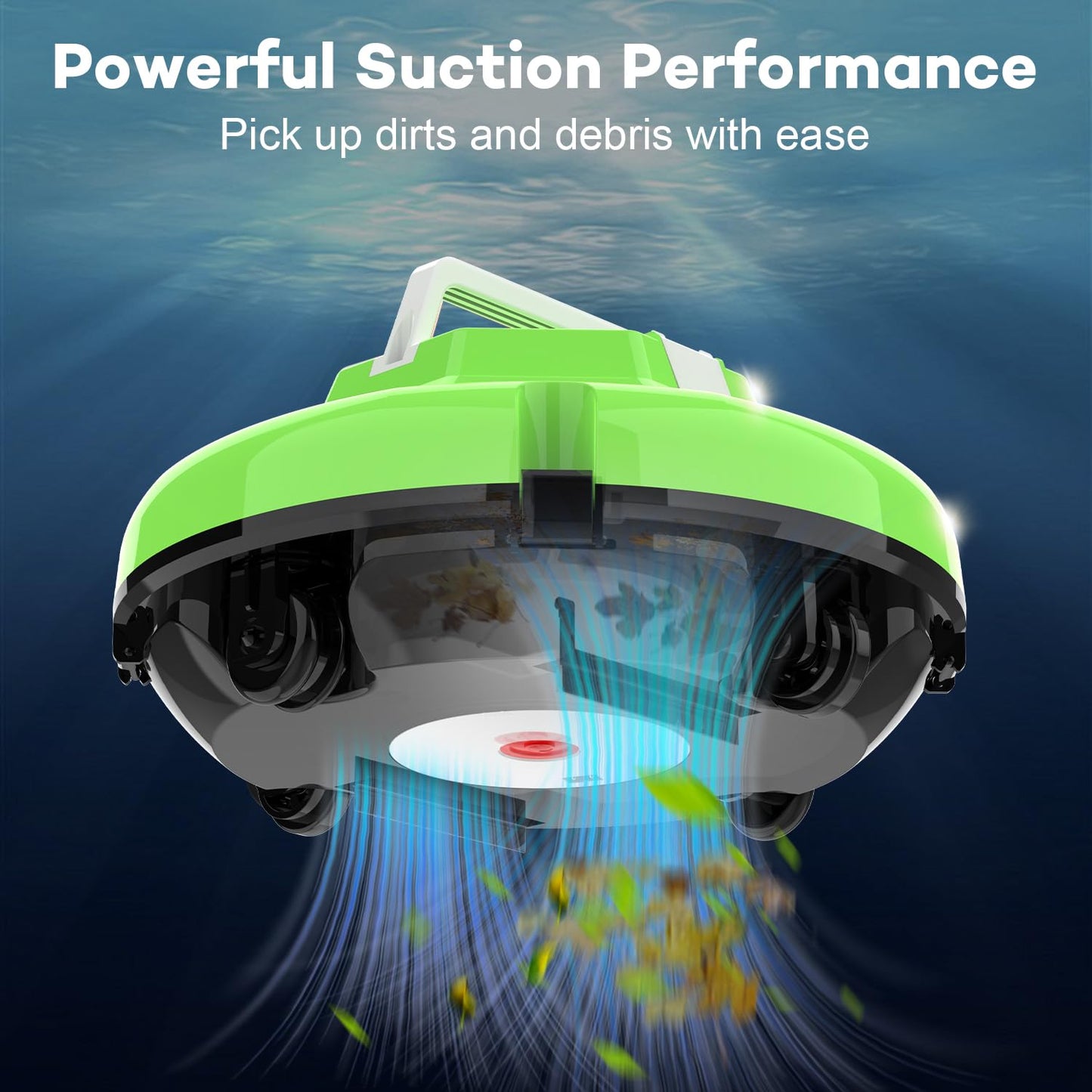 2025 New Robotic Pool Cleaner Up to 130 Mins Runtime, Dual Motors, Auto-Parking, Cordless Pool Vacuum for Above Ground Pool & In-Ground Flat Pools Up to 1100 Sq.Ft