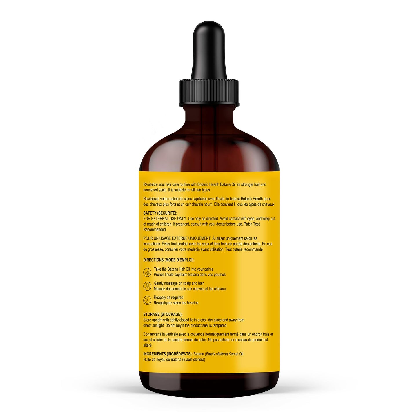 Botanic Hearth Raw Batana Oil for Hair Growth (4 fl oz) | 100% Pure & Unrefined Oil from Honduras | Promotes Thicker, Stronger Hair