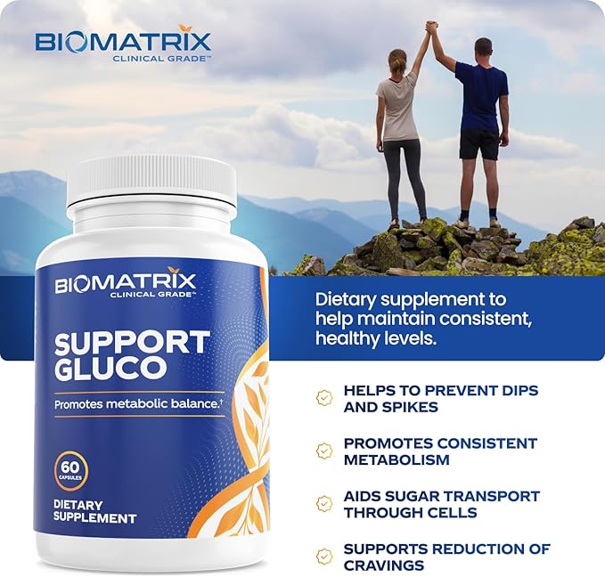 BioMatrix Metabolism Supplement for Men and Women, Cinnamon, Gymnema, Lipoic Acid, Vanadyl Sulfate, Chromium Picolinate, Bitter Melon (60 Capsules)