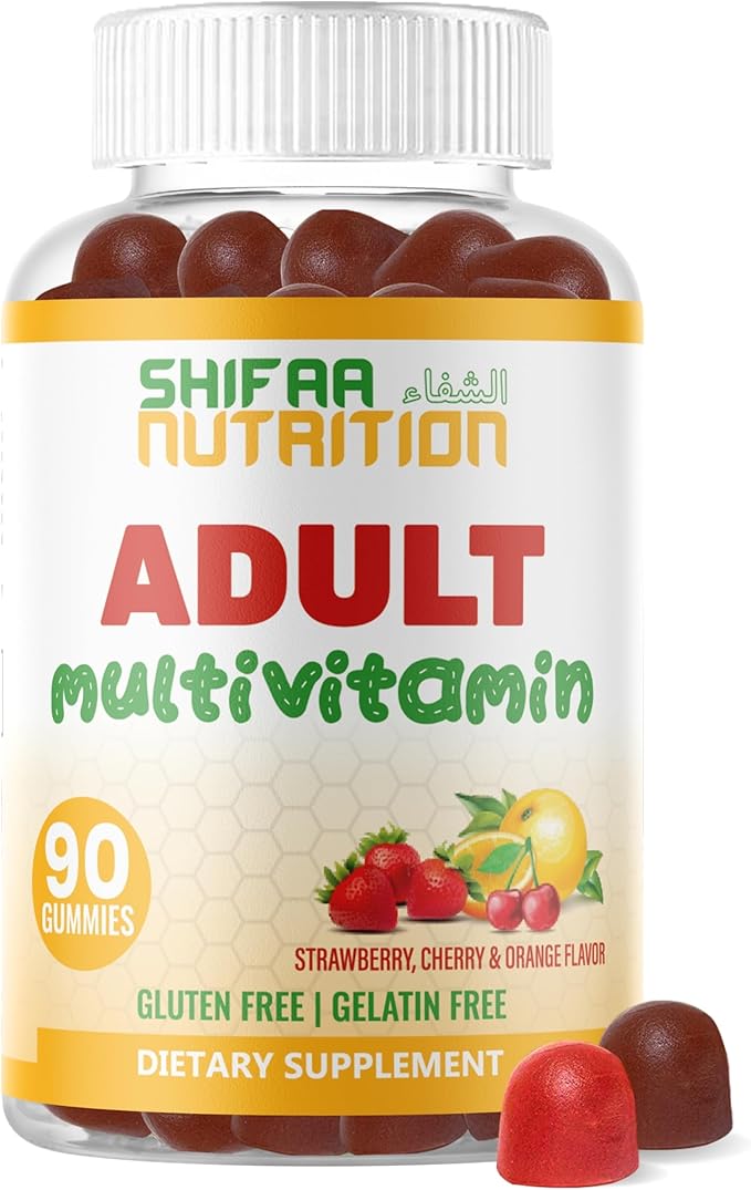 Halal Multivitamin Gummies for Women & Men | Immune & Overall Wellness | 90 Delicious Gummy Vitamins (45-Day Supply). Non-GMO & Vegetarian Essential Halal Vitamins w/ Folate, Zinc, B12, Biotin & More