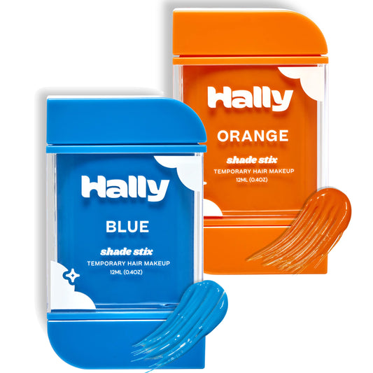 HALLY Shade Stix | Blue & Orange Bundle | Temporary Hair Color for Kids | Ditch Messy Hair Spray Paint, Chalk, Wax & Gel | One-Day, Wash-Out Hair Dye | Washable & Safe | Hair Makeup for Boys & Girls