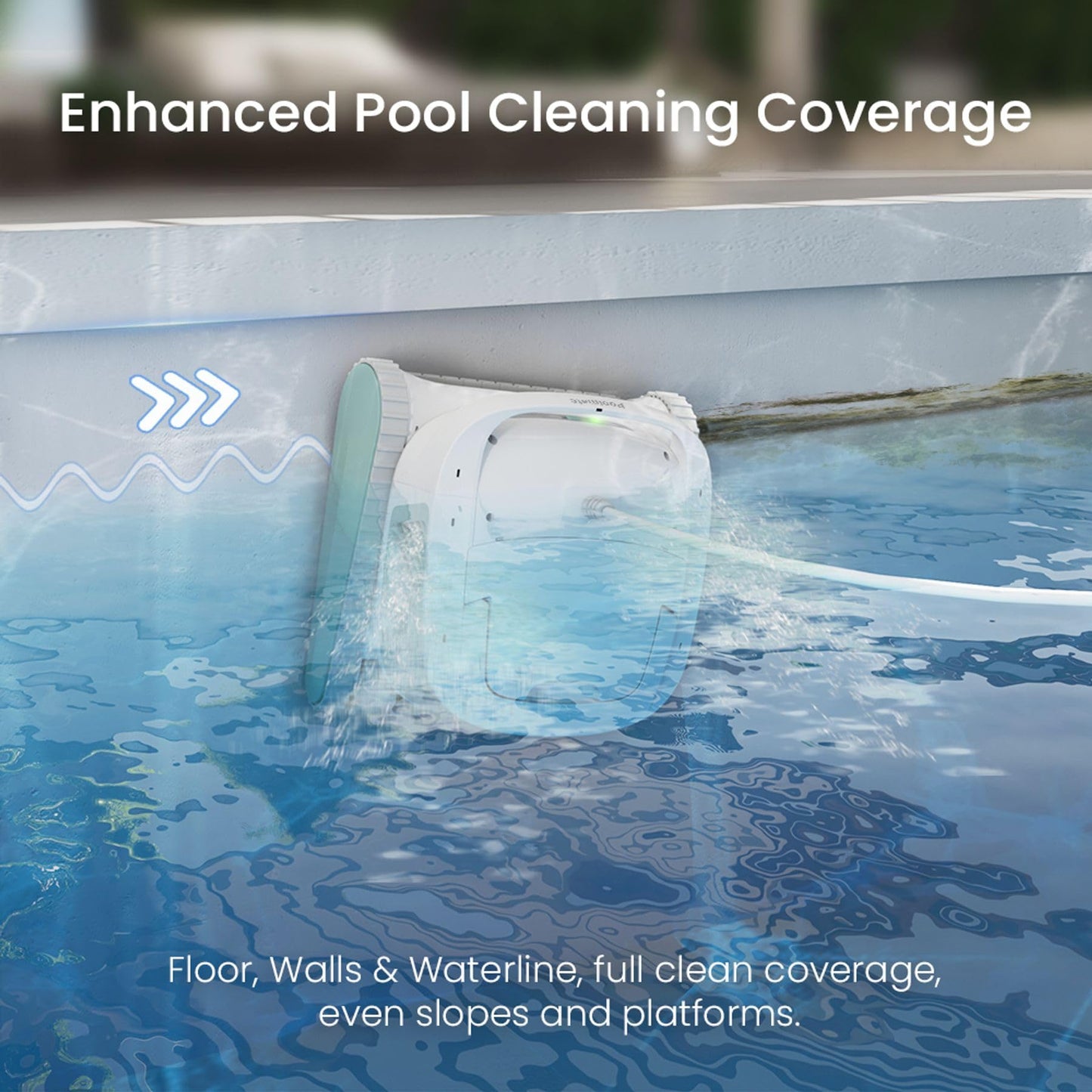 Poolmate Hydro 4 SE Robotic Pool Cleaner – Dual Filtration & Waterline Cleaning, Corded for Heavy-Duty Deep Clean, Smart App Control, Ultra Mode, Auto-Docking