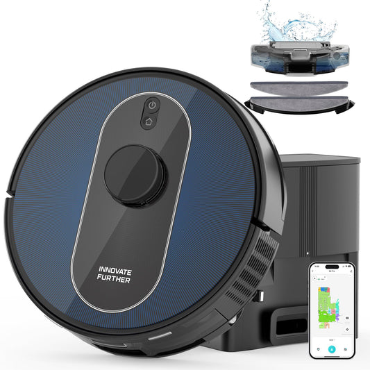 Robot Vacuum and Mop: 5000Pa Robot Vacuum Self Emptying, 360 LiDAR Navigation, 3L Dust Station for 60 Days Hands Free, Auto Carpet Boost, No-Go Zones, for Pet Hair, Hard Floors & Carpets APP Control