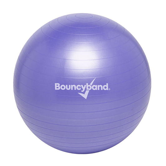 Bouncyband Medium Balance Ball, Purple – Create Flexible Seating to Improve Focus in The School, Office, or Home with This No-Roll Weighted Ball – 21.6” (55cm) Ball for People Between 5’-5’6 Tall