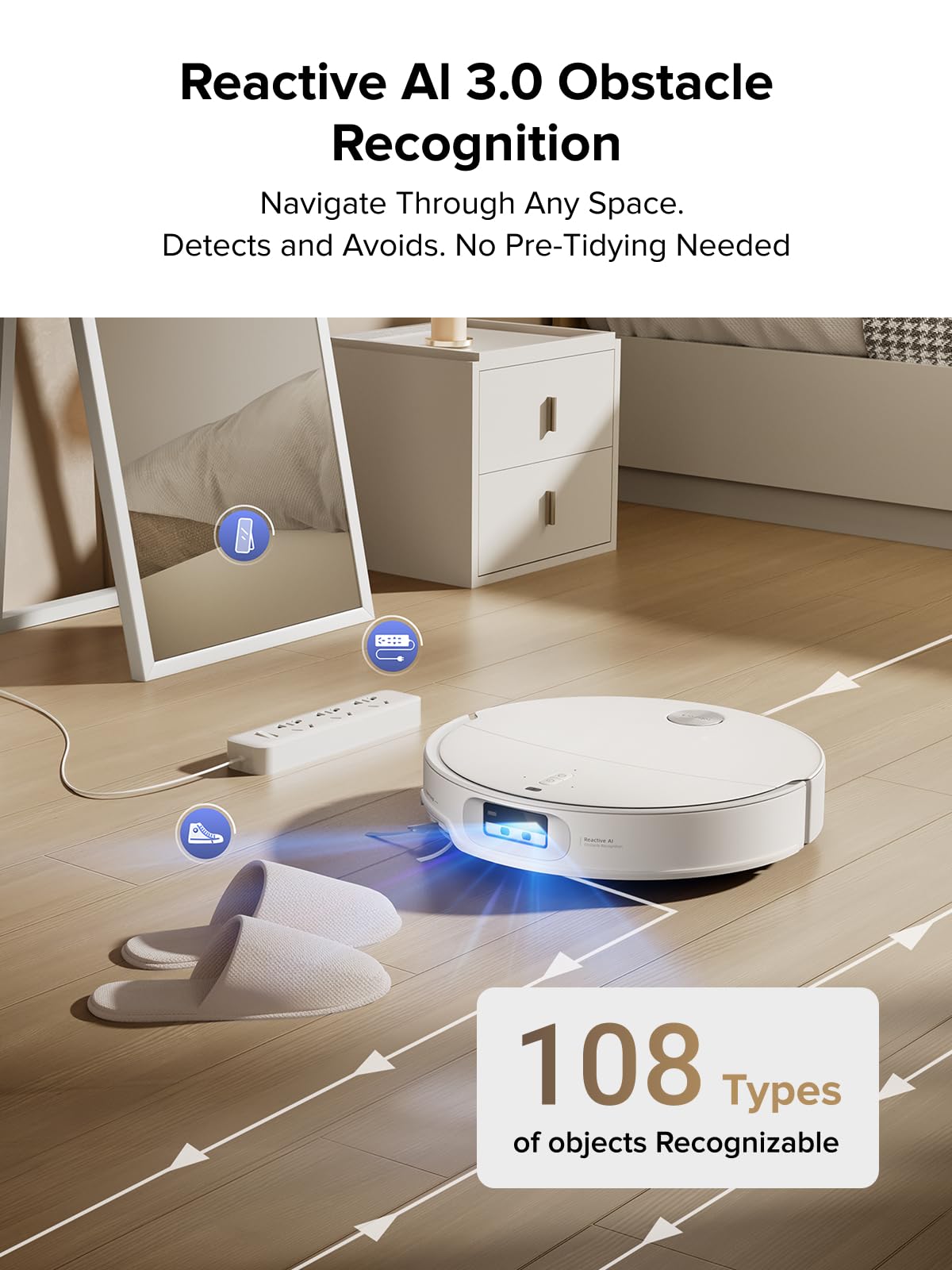 roborock Qrevo CurvX Robot Vacuum and Mop, 22,000Pa Suction, 3.14’’ Ultra Slim, Dual Anti-Tangle System, Reactive AI Obstacle Recognition, AdaptiLift Chassis, Auto Hot Water Mop Washing & Drying