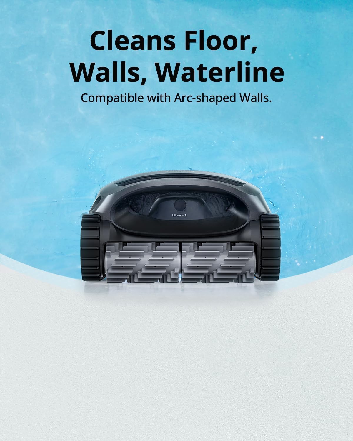 Beatbot AquaSense Cordless Robotic Pool Vacuum for Inground Pool - Cleans Floor, Walls, and Waterline, Intelligent Path Opimization - Suitable for above & In-Ground Pools up to 2,260 sq.ft, Light Gray