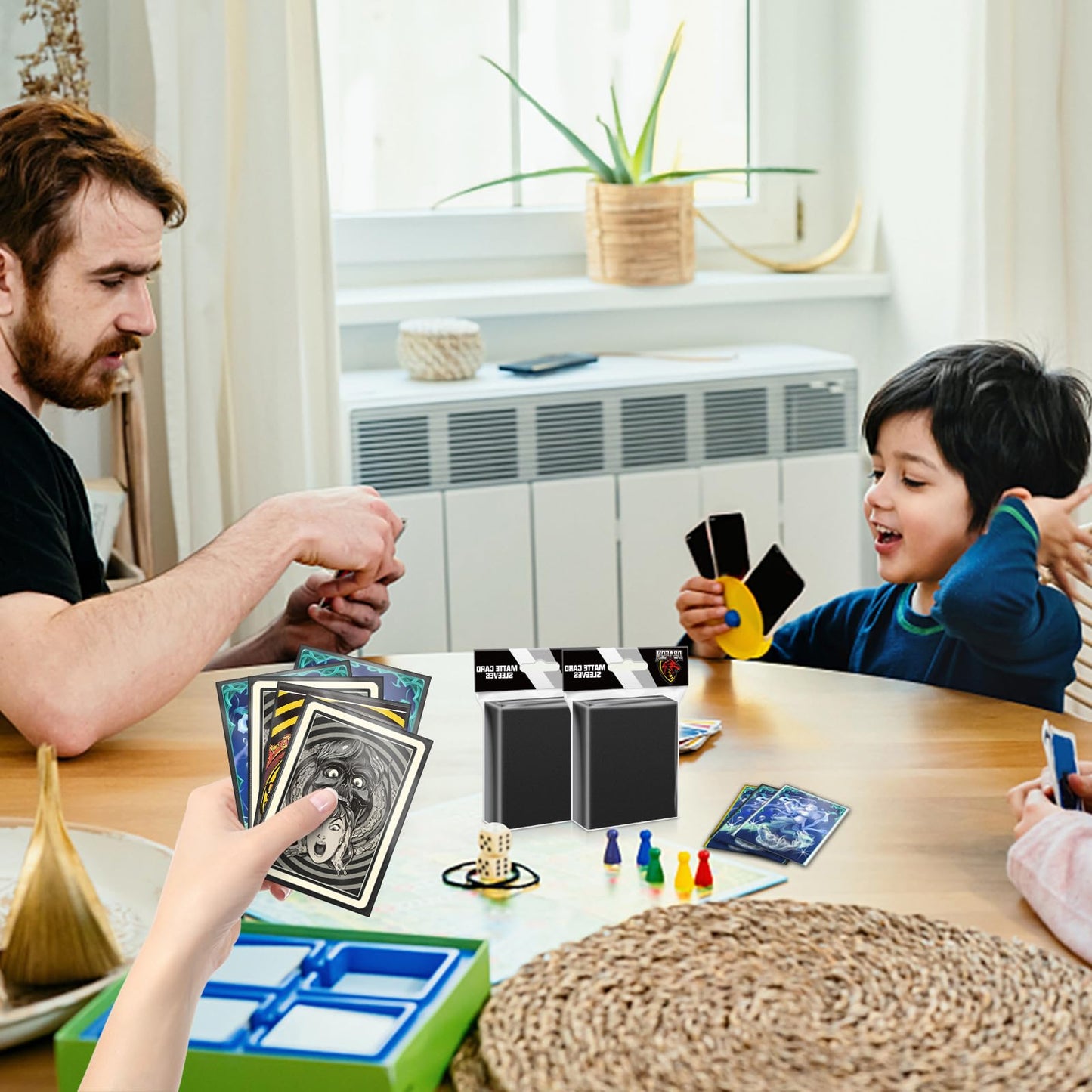 500 Pcs Black Card Sleeves Toploaders for Trading Card, Matte Card Sleeves Deck Card Protectors Compatible with Baseball Cards, Sports Cards, MTG, Yugioh Card