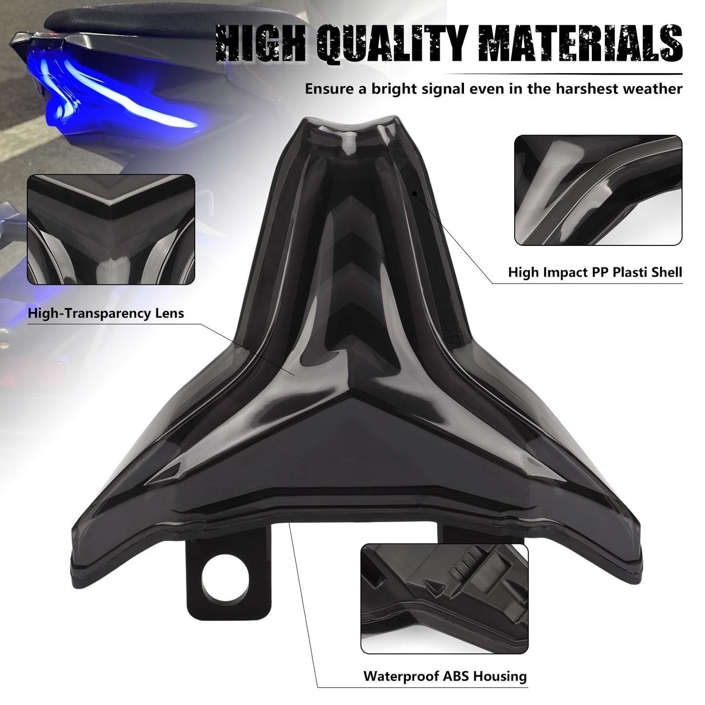 XINGWU Motorcycle LED Tail Lights RGB Control for NINJA 400 2018-2024 Z400 Z250 Z400 Z1000 Z1000R ZX6R ZX10R ZX10RR Rear Brake Light DRL with Turn Signals Sequential Dynamic Indicator