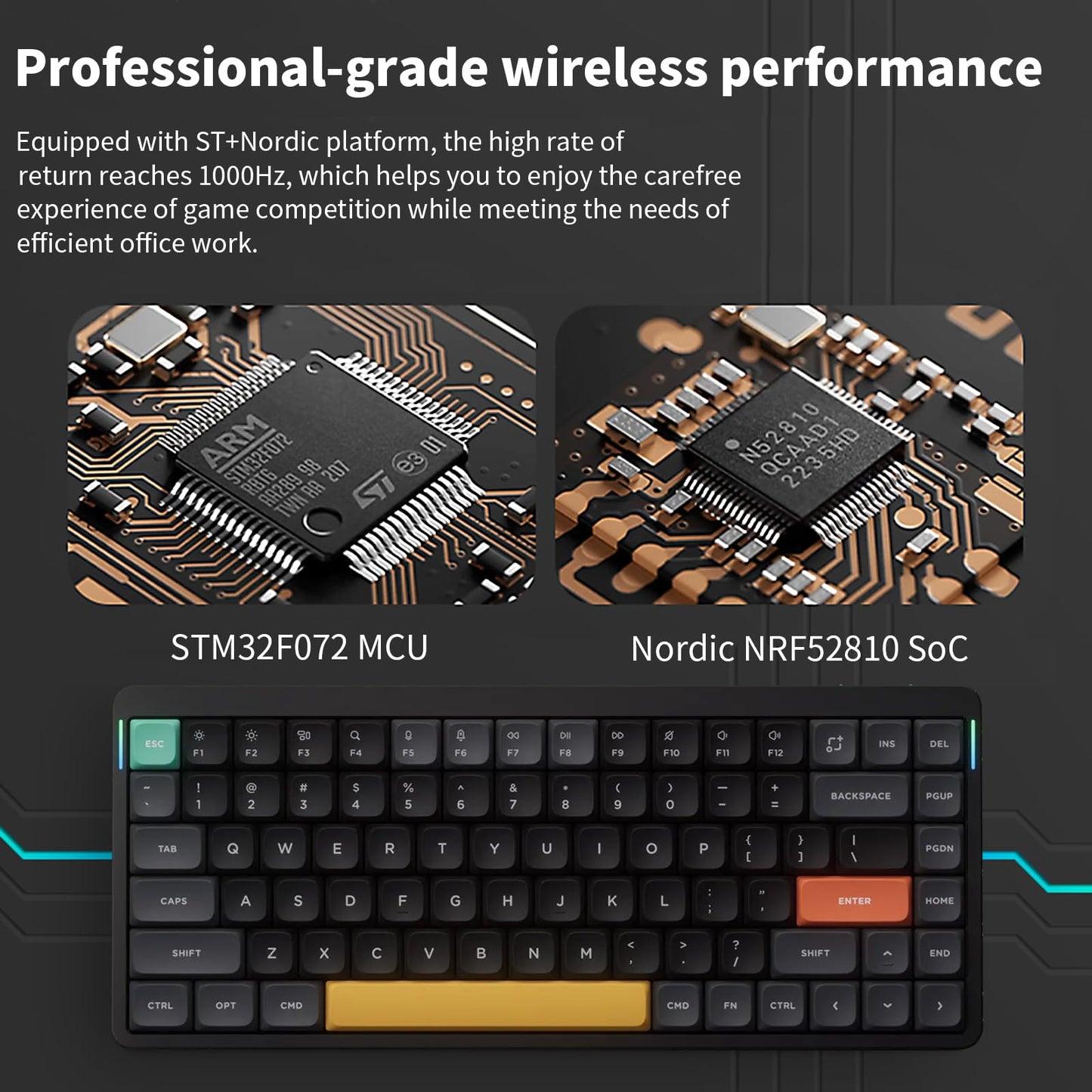 nuphy Air75 V2 Portable 75% Mechanical Keyboard,Wireless Keyboard,Supports Bluetooth/2.4G/USB-C RGB Bluetooth Gaming Keyboards,Compatible with Windows/Mac OS/Linux Systems-Gateron Wisteria Switch