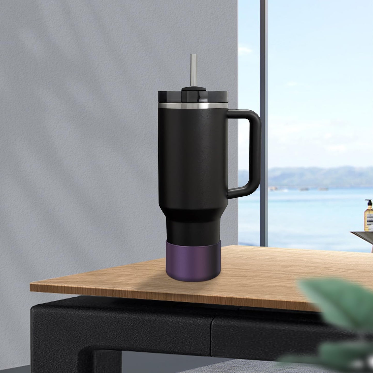 BKBY Chameleon Silicone Water Bottle Boot, Compatible with Stanley Tumbler 20 30 40oz & Hydroflask 12-24oz Bottle, Fit More Bottle/Tumblers 2.8-2.95in Bottom Anti-Slip Protector Rubber Sleeve