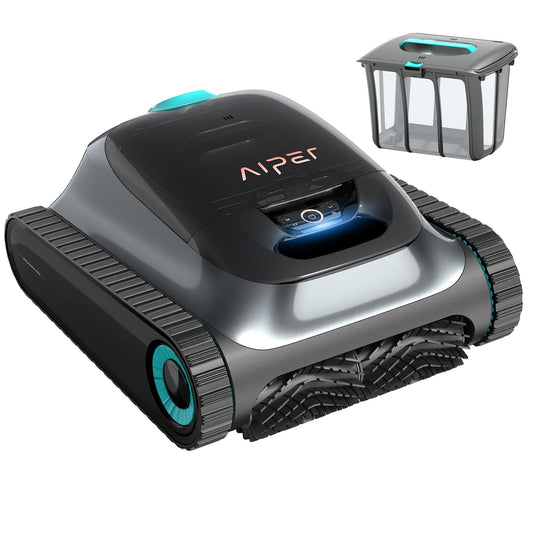 Aiper Scuba S1 Robotic Pool Cleaner, 150 Min Battery Life, WavePath 2.0 Smart Navigation, Over-The-Waterline Scrubbing, for Inground and Above Ground Pools up to 1600 sq.ft