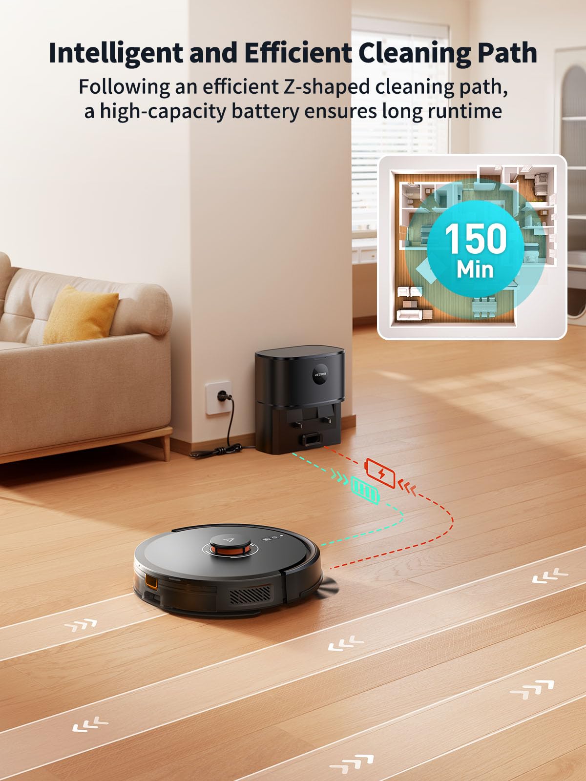 Robot Vacuum and Mop, Self-Emptying Robot Vacuum Cleaner with 5000Pa Suction, Laser Navigator with Smart Mapping Robotic Vacuums, 150Mins Runtime,Schedule,App Alexa Control for Carpet/Pet Hair,Q10 pro