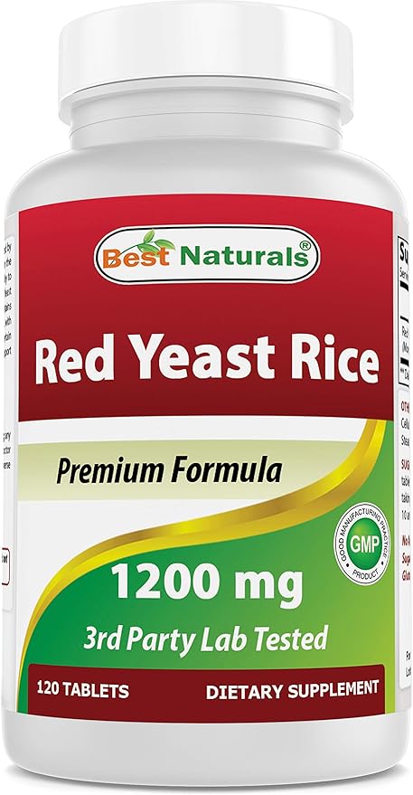 Best Naturals Red Yeast Rice 1200 mg (Non-GMO) 120 Tablets - Non Irradiated, Citrinin Free