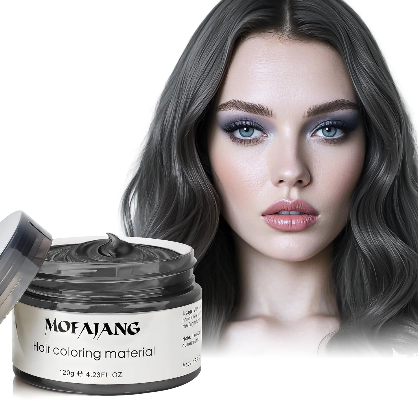 Black Temporary Hair Color Wax, SOVONCARE Hair Dye Wax 4.23 oz Pomades Natural Hairstyle Cream for Men & Women Party Cosplay Halloween Date (Black)