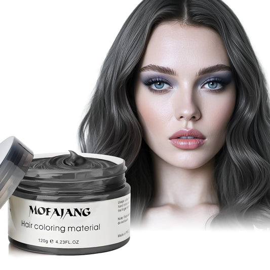 Black Temporary Hair Color Wax, SOVONCARE Hair Dye Wax 4.23 oz Pomades Natural Hairstyle Cream for Men & Women Party Cosplay Halloween Date (Black)