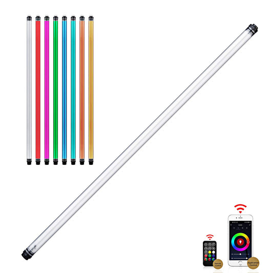 uyled P120 RGB Handheld Photography Light, APP Control 1350 Lumen LED Video Light Wand 360°Full Color 12 Lighting Modes CRI≥95 IP68 Waterproof Built-in Rechargeable Battery 3000k 5750k Colorful Stick