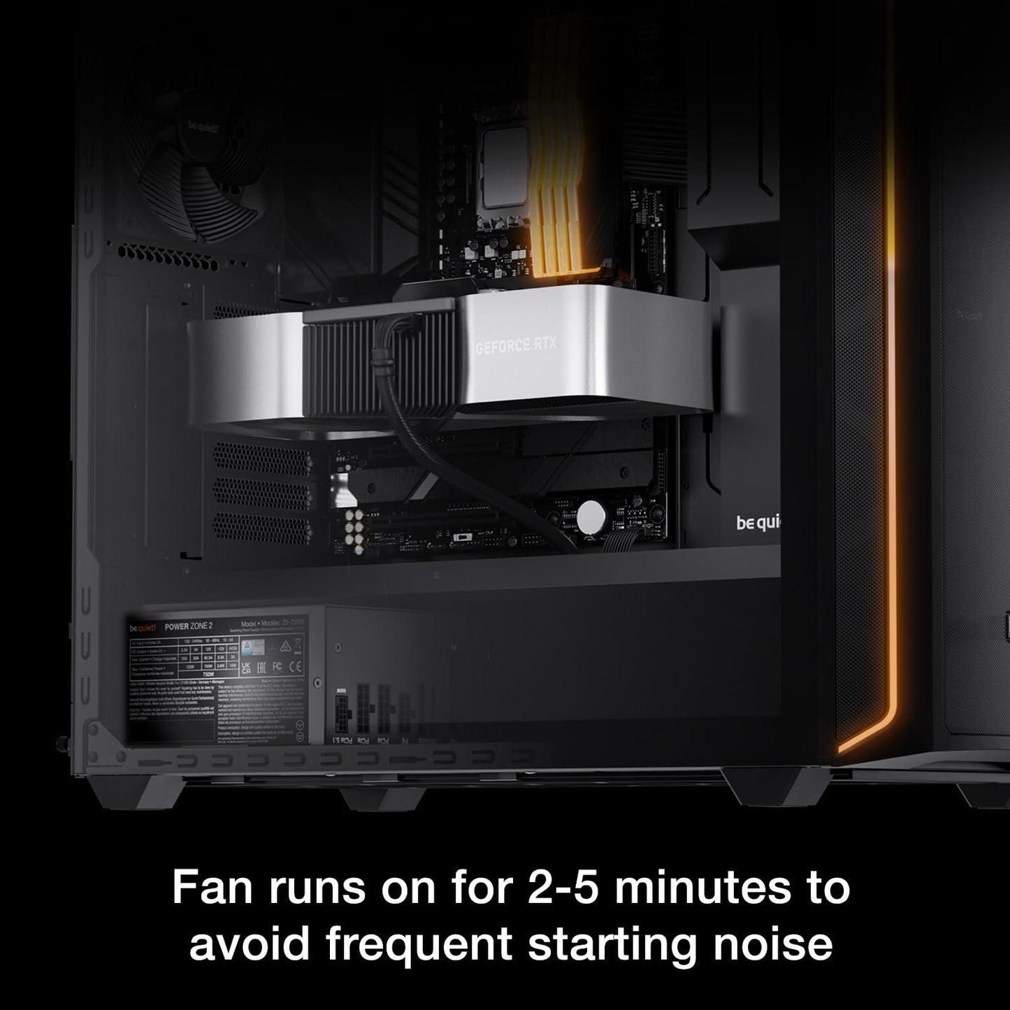 be quiet! Power Zone 2 1000W ATX 3.1 PSU | 80 Plus and Cybenetics Platinum Efficiency | Zero RPM Low-Noise Power Supply | PCIe 5.1 Ready | Black | BP008US