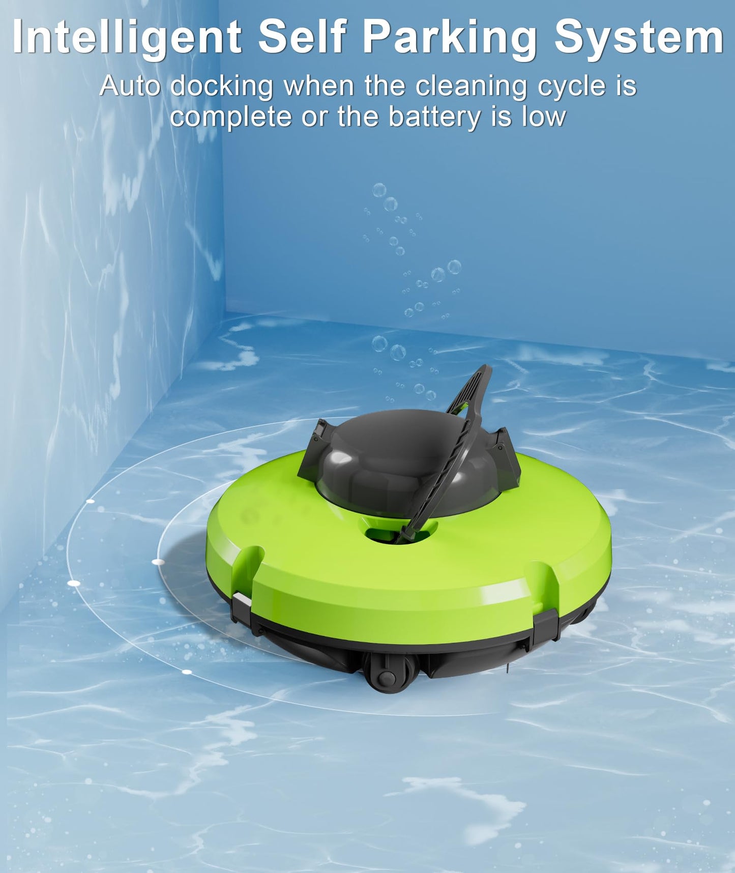 2025 Upgrade Robot Pool Vacuum for Above Ground Pool, Cordless Robotic Pool Cleaner Dual Motors, 120 Mins Runtime, Auto-Dock, Automatic Pool Vacuum Cleaner for In-Ground Flat Pools Up to 1000 Sq.Ft