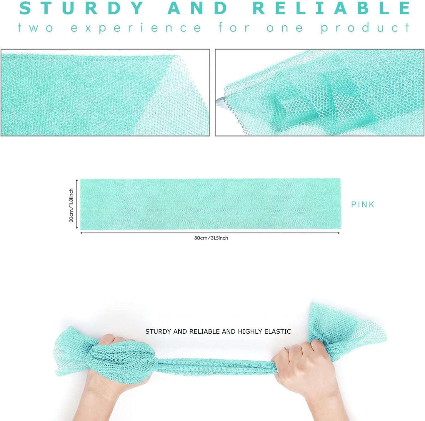 3-Piece African Exfoliating Net Bath Sponge Set | Skin Smoother | Daily Use