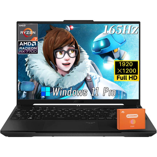 ASUS TUF A16 Gaming Laptop, 16" FHD 165 Hz 250 Nits Display, AMD Ryzen 7 7735 HS, 32 GB DDR5 RAM, 2 TB SSD, Radeon RX 7700S, Wi-Fi 6, RGB Backlit KB, 720p HD Camera, Windows 11 Pro, w/Accessories