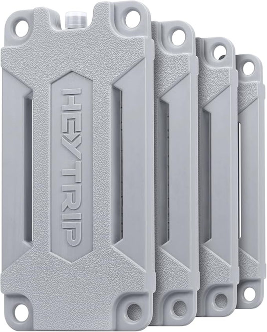Heytrip Ice Packs for Cooler (4-Pack) with Links - Large - 10 x 5 Inch - Reusable Long Lasting (21F) - Freezer Packs for Cooler Bag, Lunch Bags, Cooler Backpacks