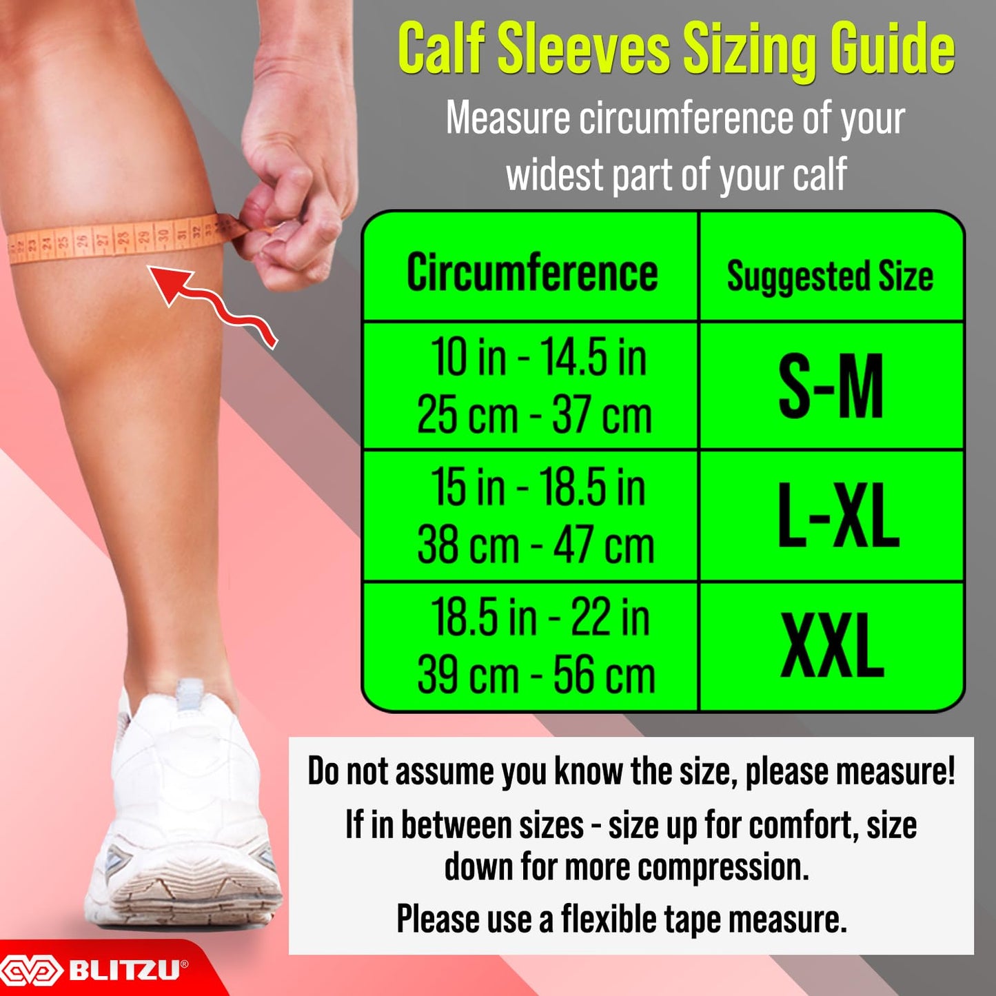 BLITZU Calf Compression Sleeves for Men and Women. Footless Compression Socks Support for Varicose Vein, Nursing, Running. Leg Sleeve Brace for Shin Splints, Pain Relief & Reduces Swelling White S-M