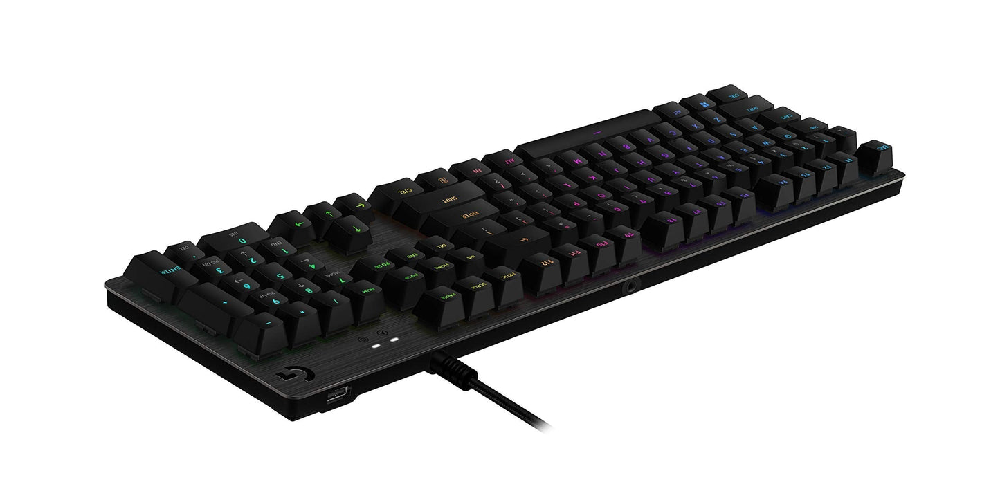 Logitech G513 Carbon LIGHTSYNC RGB Mechanical Gaming Keyboard with GX Blue Switches - Clicky (Renewed)