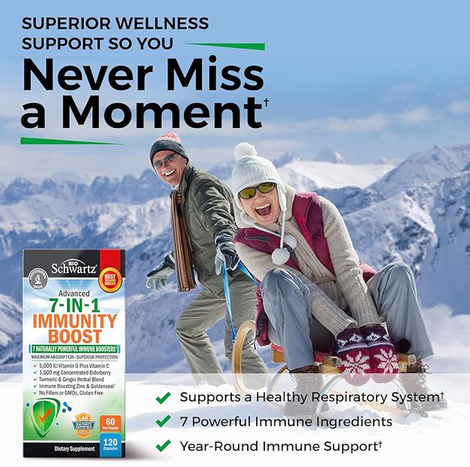 BioSchwartz Respiratory & Immune Lung Support Supplement with Quercetin (1 Month Supply) Plus 7 in 1 Immune Support Supplement with Antioxidants (2 Month Supply)