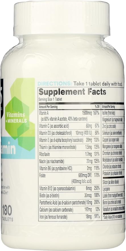 365 By Whole Foods Market, Adult Multi With Iron, 180 Count
