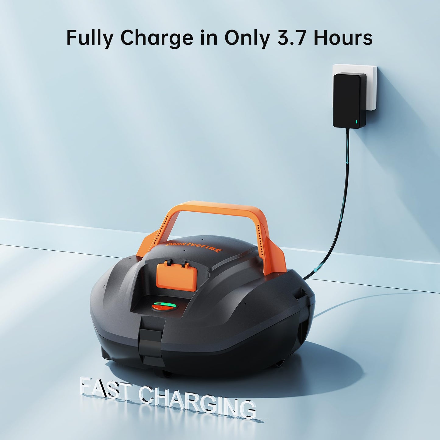 CoasTeering Pool Vacuum Robot with Brushes (2 Pack), Cordless Robotic Pool Cleaner with 100 Mins Runtime, Powerful Suction, Fast Charging, Self-Parking, Ideal for Above Ground Pools