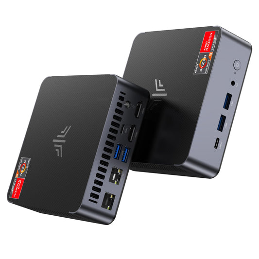 KAMRUI AM21 Mini Gaming PC Ryzen 9 6900HX (Up to 4.9Ghz), Mini Desktop Computer, 16GB DDR5 4800 MHz 512GB SSD, Dual LAN, Dual NVMe PCIe 4.0 SSD Slots, WiFi 6, BT5.2, 4K@60Hz ，Business, Office, Home