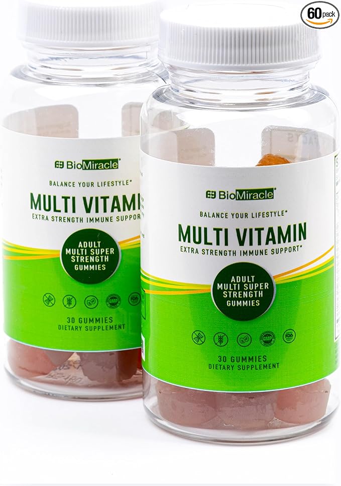 BioMiracle Multi Vitamin Gummies 30ct (2 Pack) 2 Month Supply