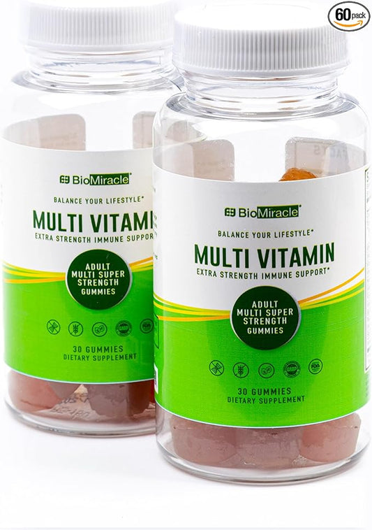 BioMiracle Multi Vitamin Gummies 30ct (2 Pack) 2 Month Supply