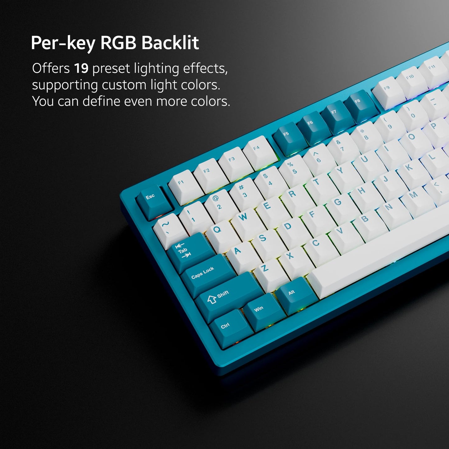 Chilkey ND75 Aluminum Keyboard 75% Percent Wireless Gaming Mechanical Keyboard with LCD Screen, Quick Assembly, BT/2.4G/USB-C, Hot Swappable Per-Key RGB Custom Blue Key Board for Laptop Office PC