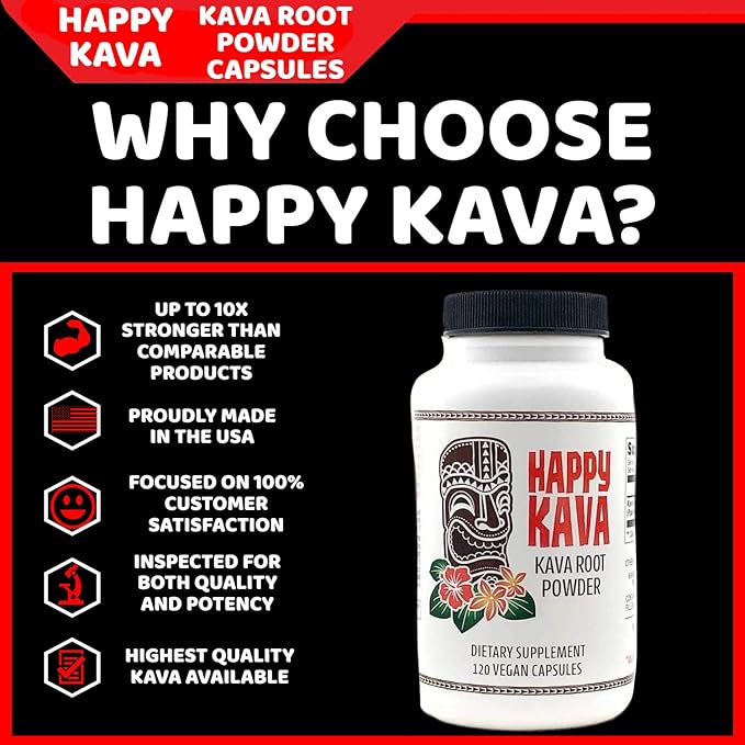 Brand 10% Kavalactone Extract Premium Capsules | Potent Relaxation Supplement, Enhances Happiness, Joy | Maximum Power Formula (120 Capsules)