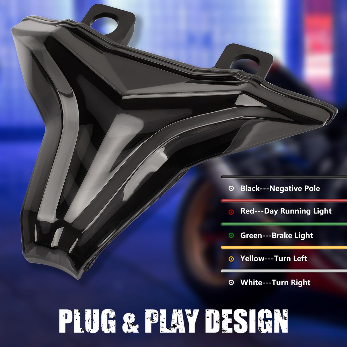 XINGWU Motorcycle LED Tail Lights RGB Control for NINJA 400 2018-2024 Z400 Z250 Z400 Z1000 Z1000R ZX6R ZX10R ZX10RR Rear Brake Light DRL with Turn Signals Sequential Dynamic Indicator