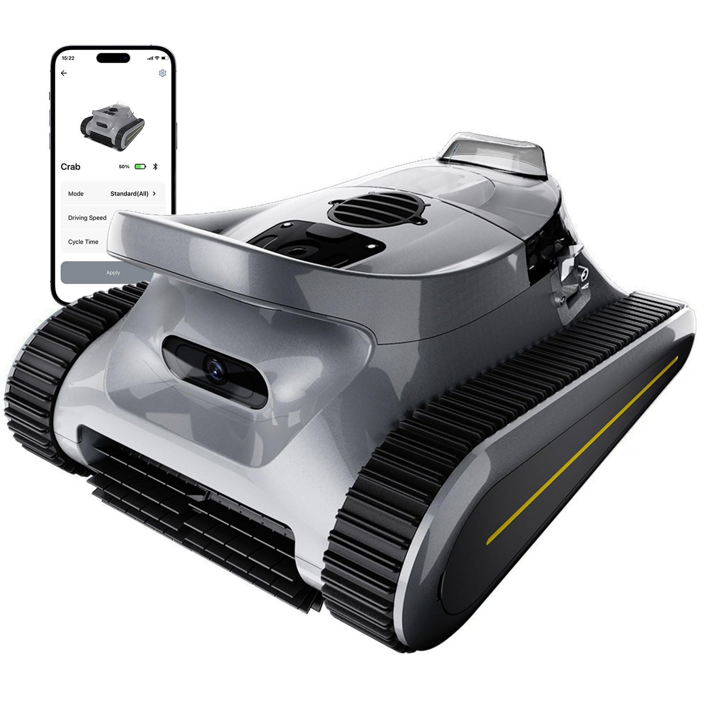 Cordless Robotic Pool Cleaner -Pool Vacuum 180W Brushless Motor, 45,000Pa Suction, Wall Climbing, Sonar Navigation, 3 Modes Automatic Pool Robot for Inground & Above-Ground Pools Up to 2150 Sq. Ft.