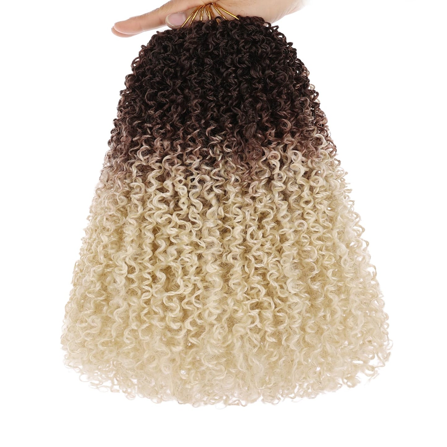 COOKOO 8 Inch Pre Looped Yanky Twist Crochet Hair 8 Packs Short Yanky Passion Twist Hair Bohemian Yanky Twists Crochet Hair Fluffy Mini Twist Crochet Hair Pre-twisted Curly Crochet Braiding Hair