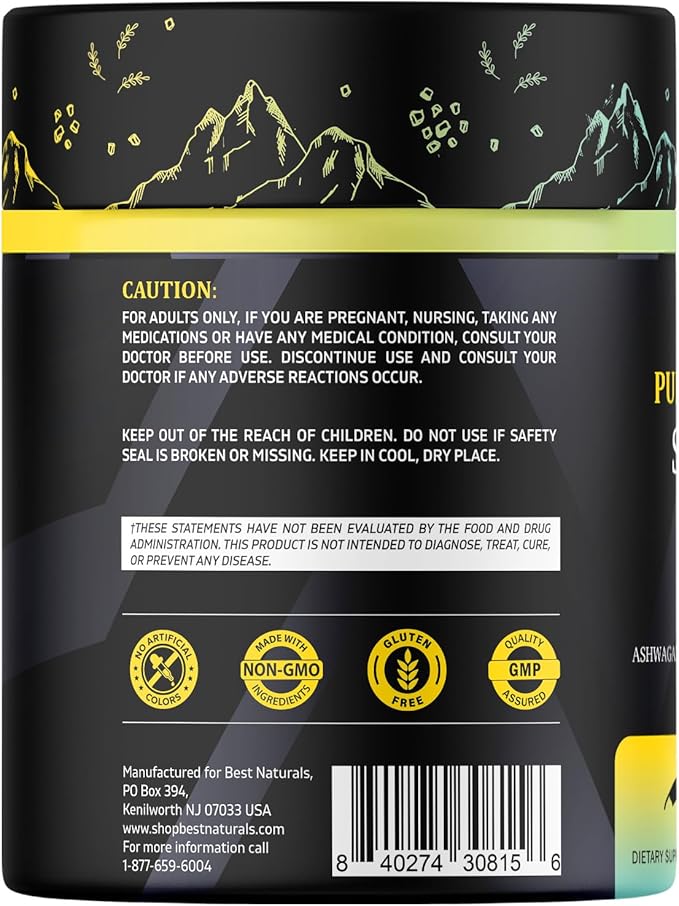 Best Naturtals Pure Himalayan Shilajit Gummies - 60 ct - Made with Ashwagandha, Black Musli, and Gokshura