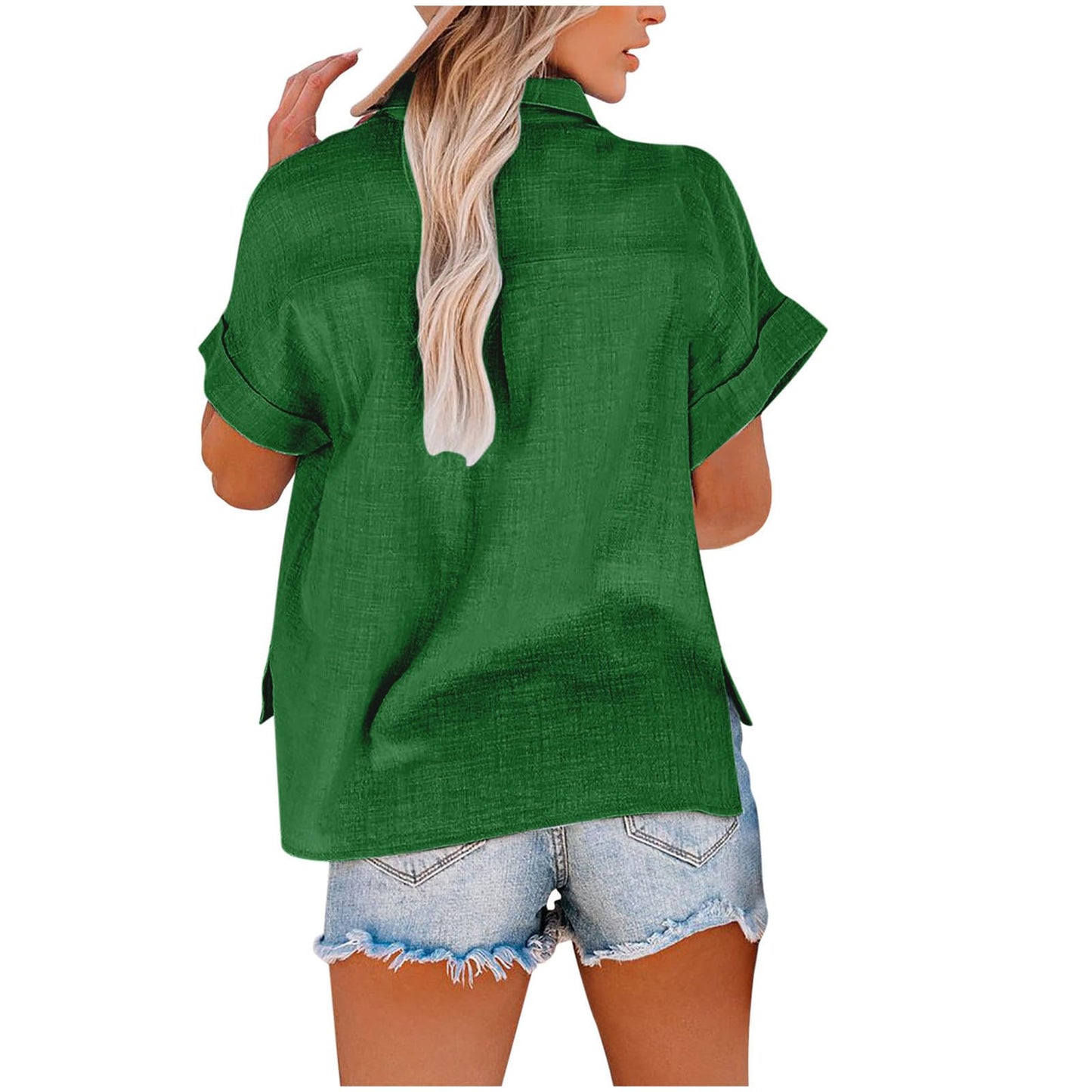 Blouses for Women Casual, 2024,Womens Tops Dressy Casual Short Sleeve,2 Dollar Items Only,Petite Tops for Women,Just for Prime