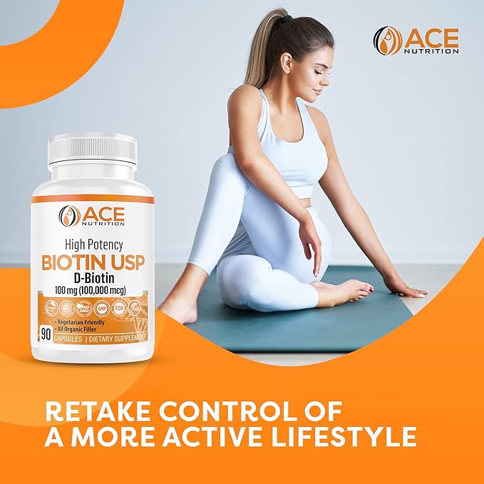 High Potency Biotin USP (D-Biotin) 100mg (100,000mcg) (3)