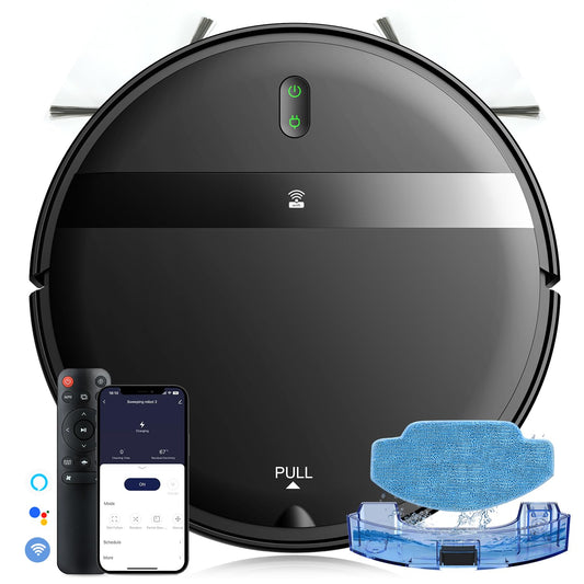 Kilgone Robot Vacuum and Mop Combo for Large Homes & Pet Hair – Smart App/Voice, 2300Pa Sucktion, 120Min Clean, Ultra-Thin 2.87" Design